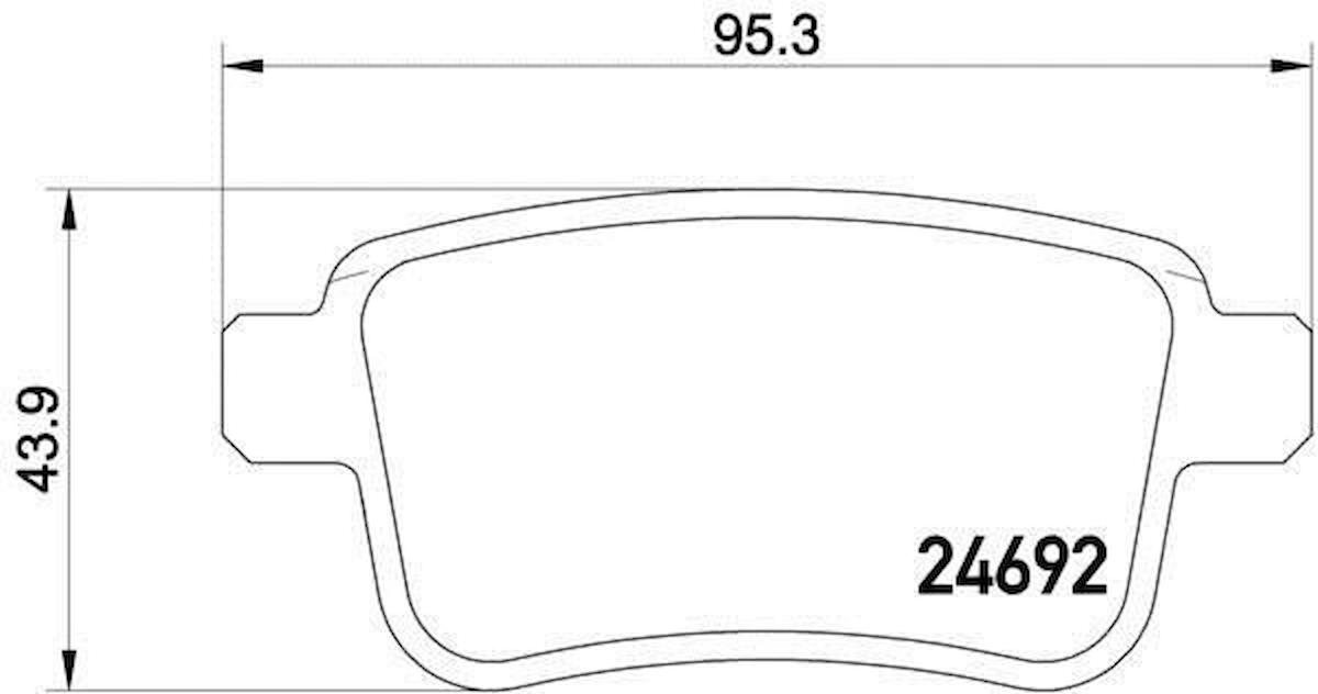 Renault Kangoo Arka Disk Fren Balatası [Apetech] (440606267R)